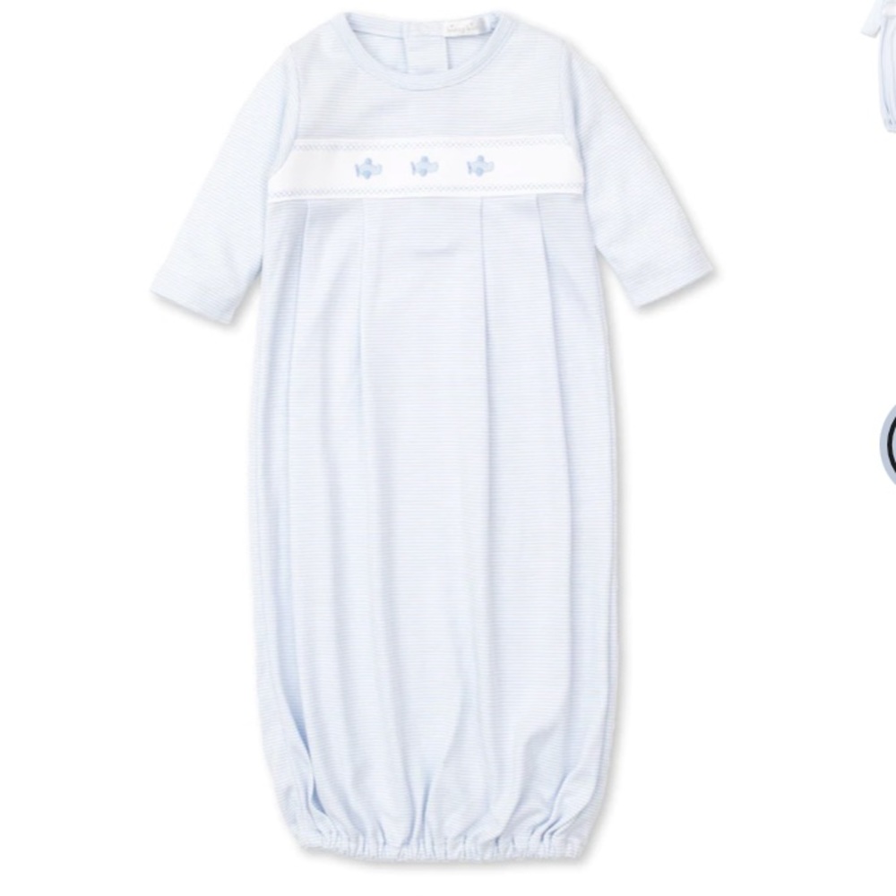 Kissy Kissy NB Train Smocked Nightgown